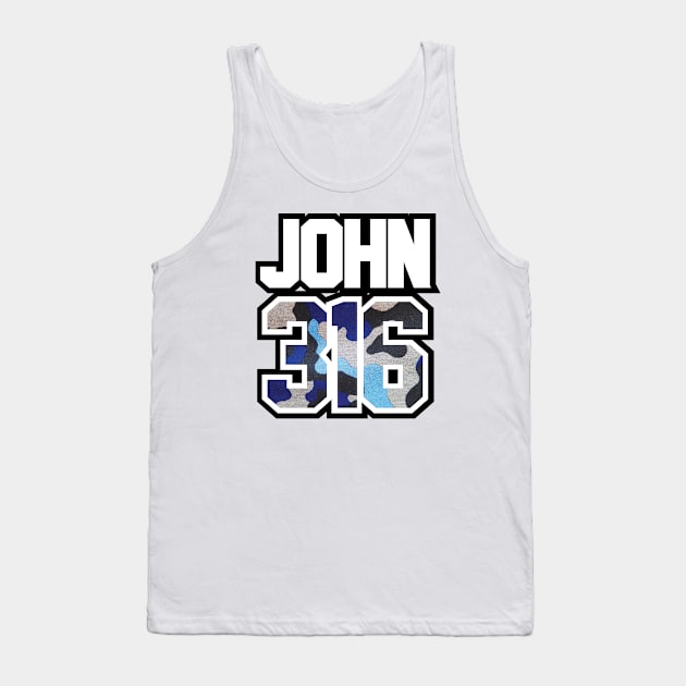 JOHN 3:16 Bible Verse Camouflage Tank Top by Obedience │Exalted Apparel